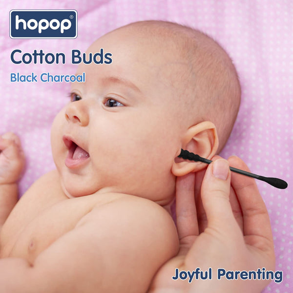 Hopop Charcoal Cotton Buds - Pack Of 1