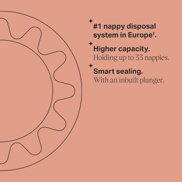 Tommee Tippee Twist and Click Advanced Nappy Disposal Sangenic Tec Bin - White