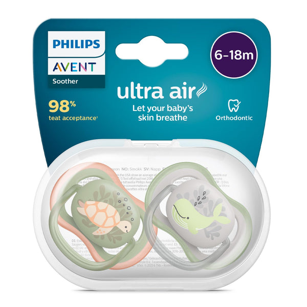 Philips Avent Ultra Air Soother (Pack Of 2 ) 6-18M