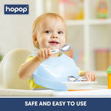 Hopop Stainless Steel Spoon & Fork Set with Travel Case White