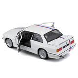 Bburago 1:24 1988 BMW M3 E30 Diecast Model Car – White