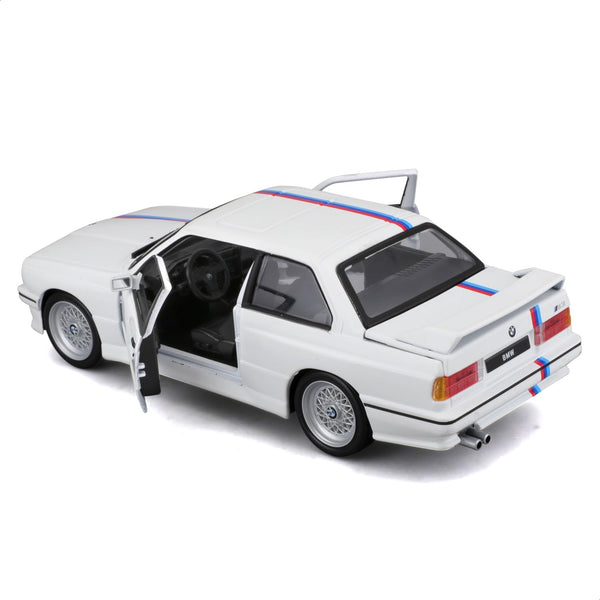 Bburago 1:24 1988 BMW 3 Series M3 E30 White Licensed Diecast Scale Model Car