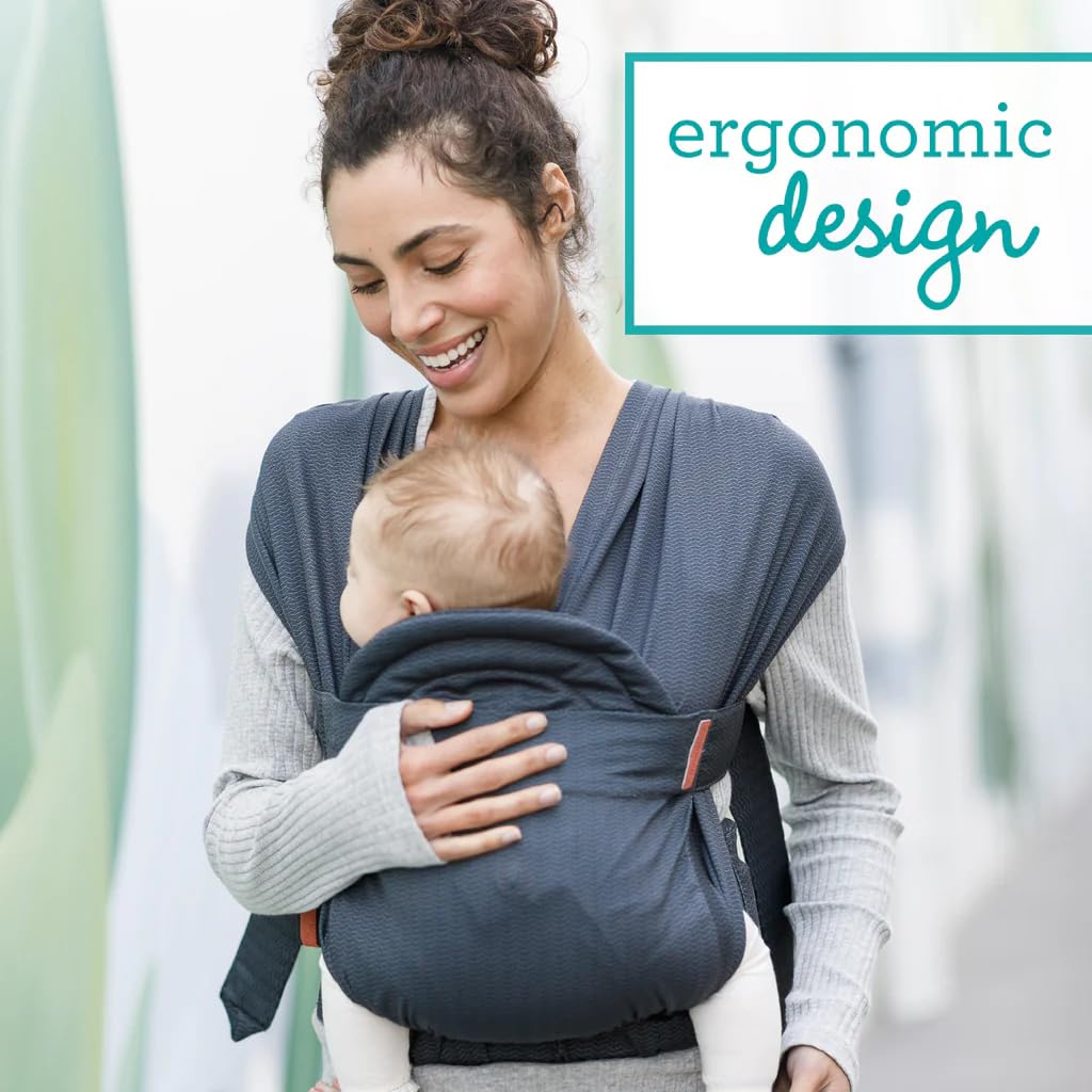 Infantino Hug & Cuddle Adjustable Hybrid Wrap Carrier 3.2–11.8kg – Black
