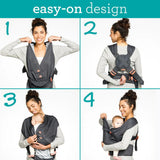 Infantino Hug & Cuddle Adjustable Hybrid Wrap Carrier 3.2–11.8kg – Black