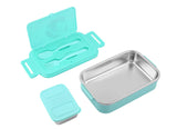 Youp Stainless Steel Sage Green Color Kids Lunch Box - Unicorn