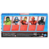 Marvel Hulk Captain America Iron Man Spider-Man & Black Panther Action Figure Set 6 Inch Multicolor