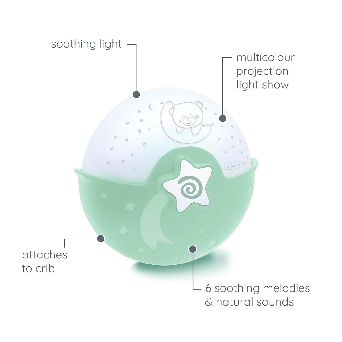 Infantino Soothing Light & Projector One Size Sage