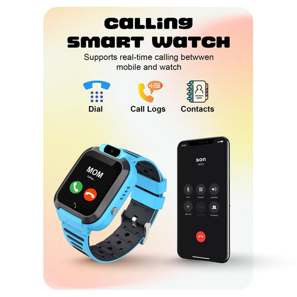 Spiky Basilisk Kids' GPS, SOS & 2G Voice Calling Waterproof Smartwatch Blue