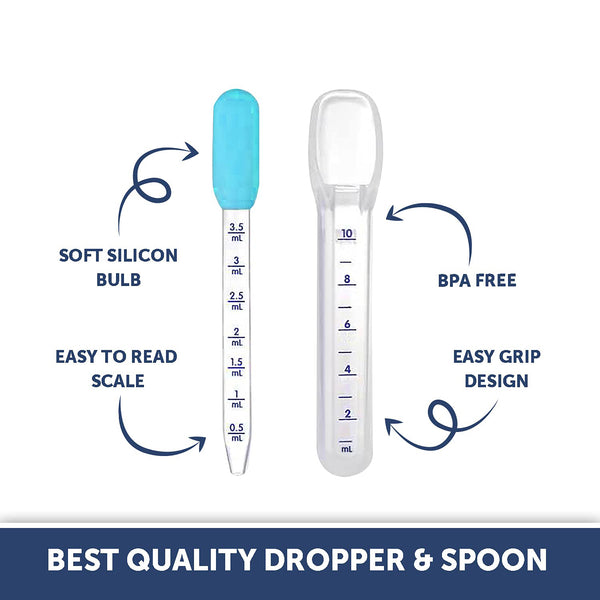 Hopop Medicine Spoon & Dropper - Blue