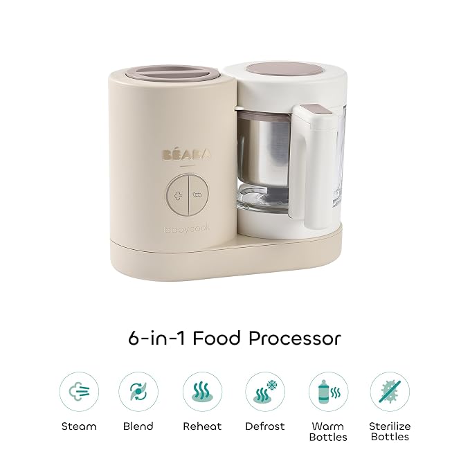 Béaba Babycook Neo Baby Food Maker 6-in-1 1250ml 4M+ – Clay