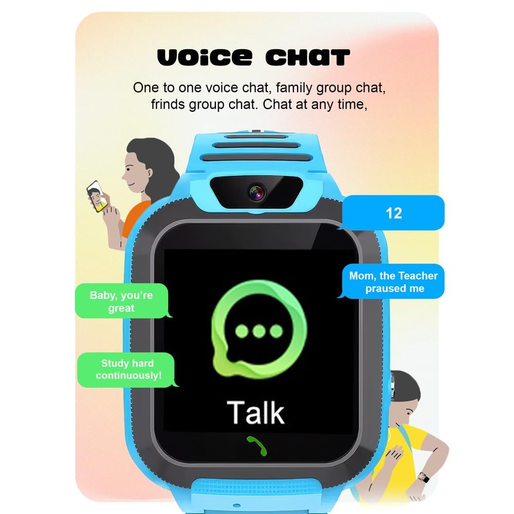 Spiky Basilisk Kids' GPS, SOS & 2G Voice Calling Waterproof Smartwatch Blue