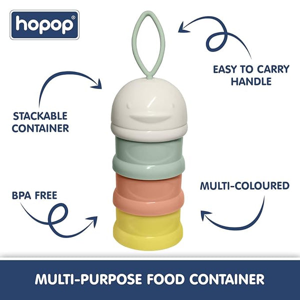 Hopop Multi Functional Milk Powder Container - Assorted Colour