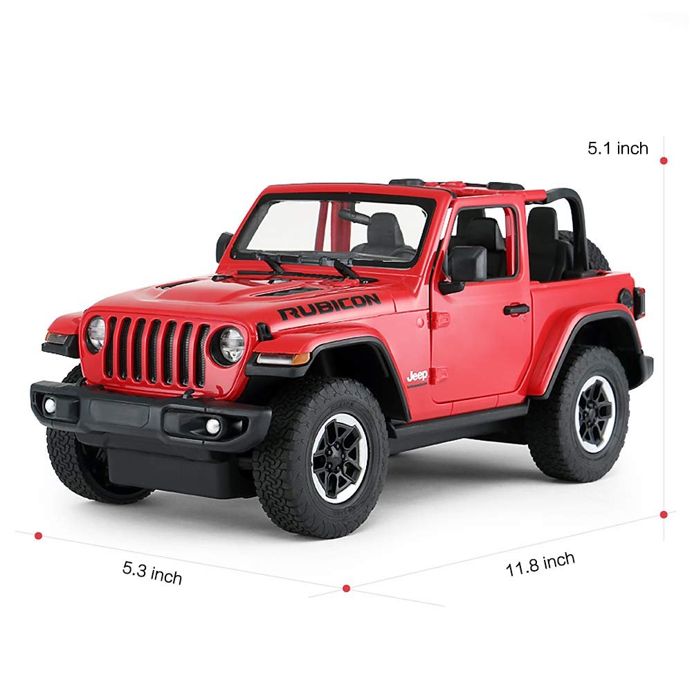Rastar Jeep Wrangler JL 1:14 Remote Control Car – Red – 6 Years+