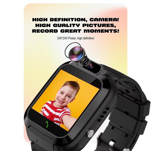 Spiky Basilisk Smartwatch with GPS Location, Camera, SOS Chat & Voice Calling - Black