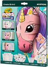 Crayola POPs 3D Kids Art Set, Mystical, Coloring Book Alternative