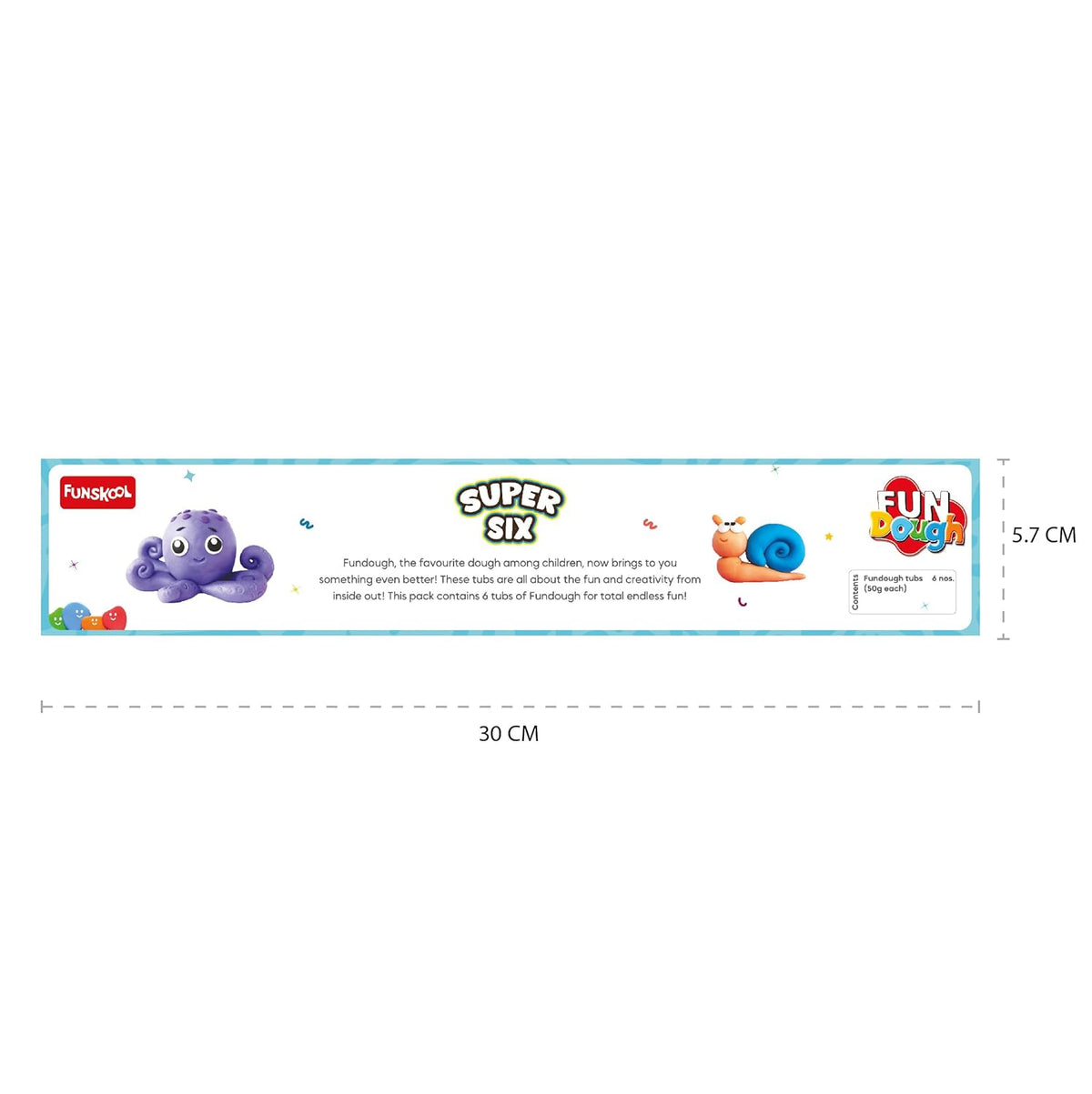 Dough Set Funskool Fundough Super Six Pack 6 Tubs – Multicolour