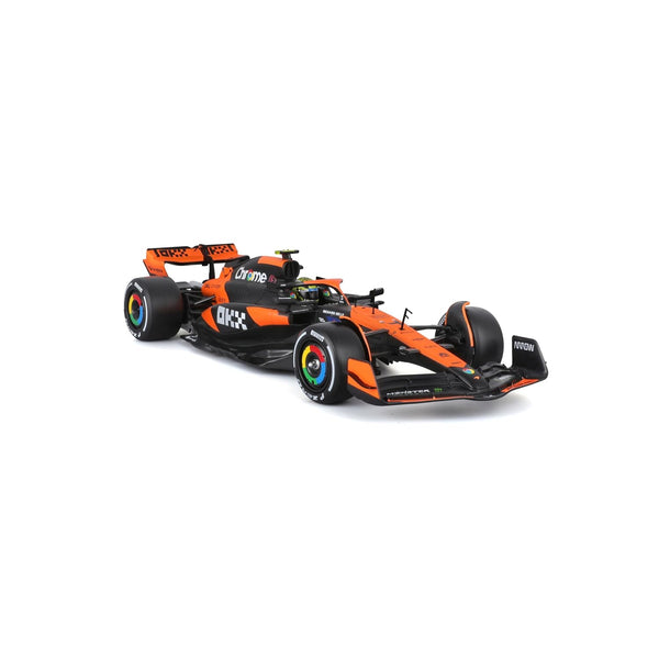 Bburago F1 McLaren MCL38 Miami Grand Prix 2024 With Helmet Oscar Piastri 1/24 Scale Model