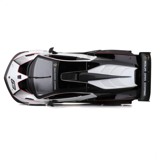 Bburago 1:24 Lamborghini Essenza SCV12 White Licensed Diecast Scale Model Car