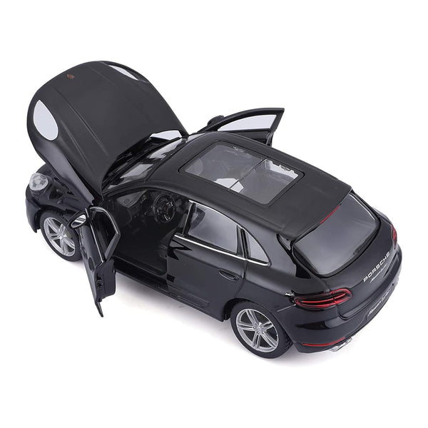 Bburago Porsche Macan Diecast Vehicle 1:24 Scale), (Model: 18-21077), Black