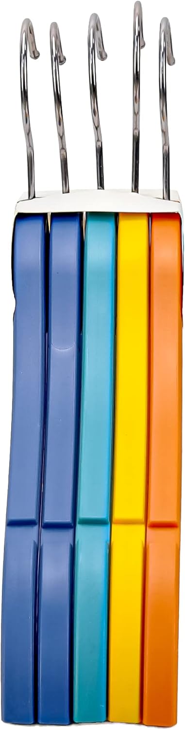 YOMH Plastic Clothes Hangers Multicolor Set of 5