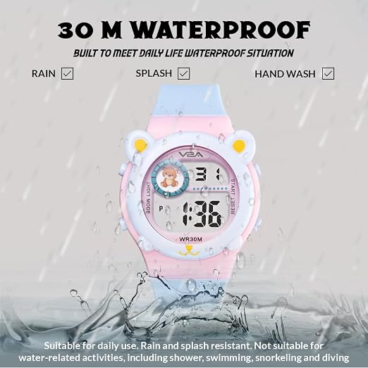 Spiky EVA26 Fun Digital Watch for Kids 3–14Y – Blue