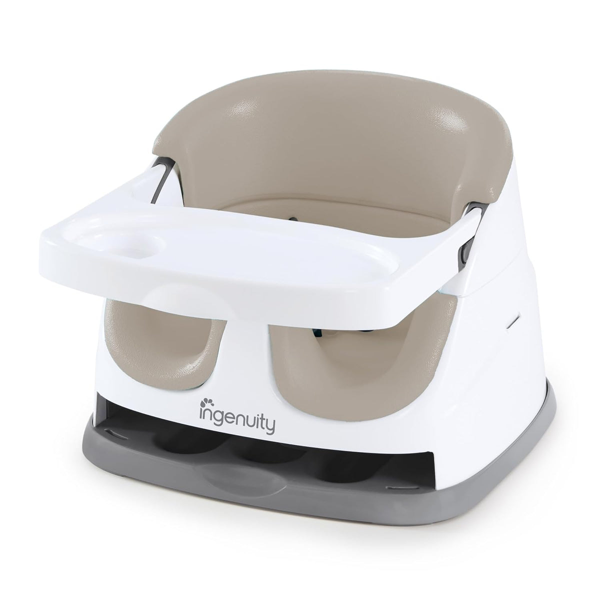 Ingenuity Baby Base 2-in-1 Booster Feeding & Floor Seat 43.8 × 38.7 × 29.8 cm Cashmere