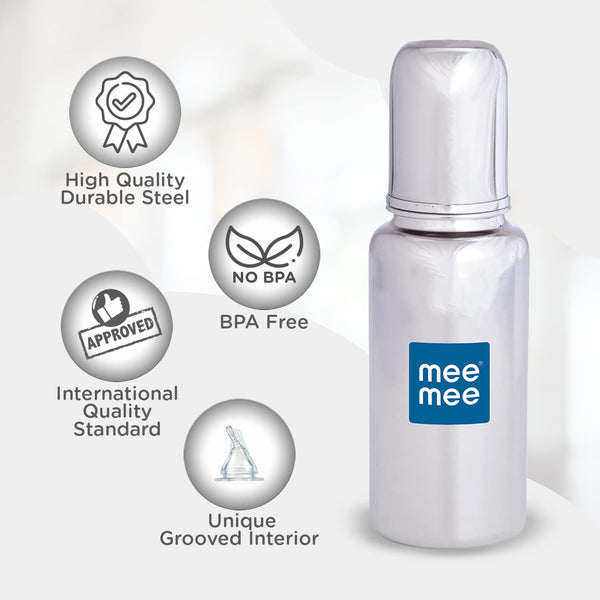 Mee Mee Steel Feeding Bottle 8Oz 240Ml