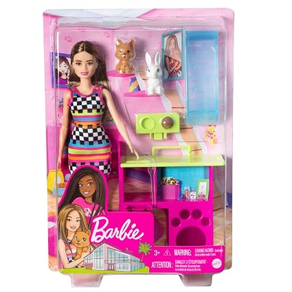 Barbie Pet Playhouse Doll & Playset Standard Size Multicolour