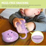 Melii Snack Container with Finger Trap - Purple Cat