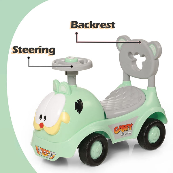 Dash Gaffy Ride On with Music Horn, Backrest And Under Seat Storage Utility Box For Age 1 Year to 3 Years