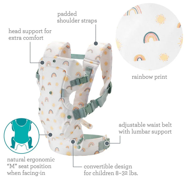 Infantino Carrier Flip 4-in-1 Light & Airy Convertible Rainbow
