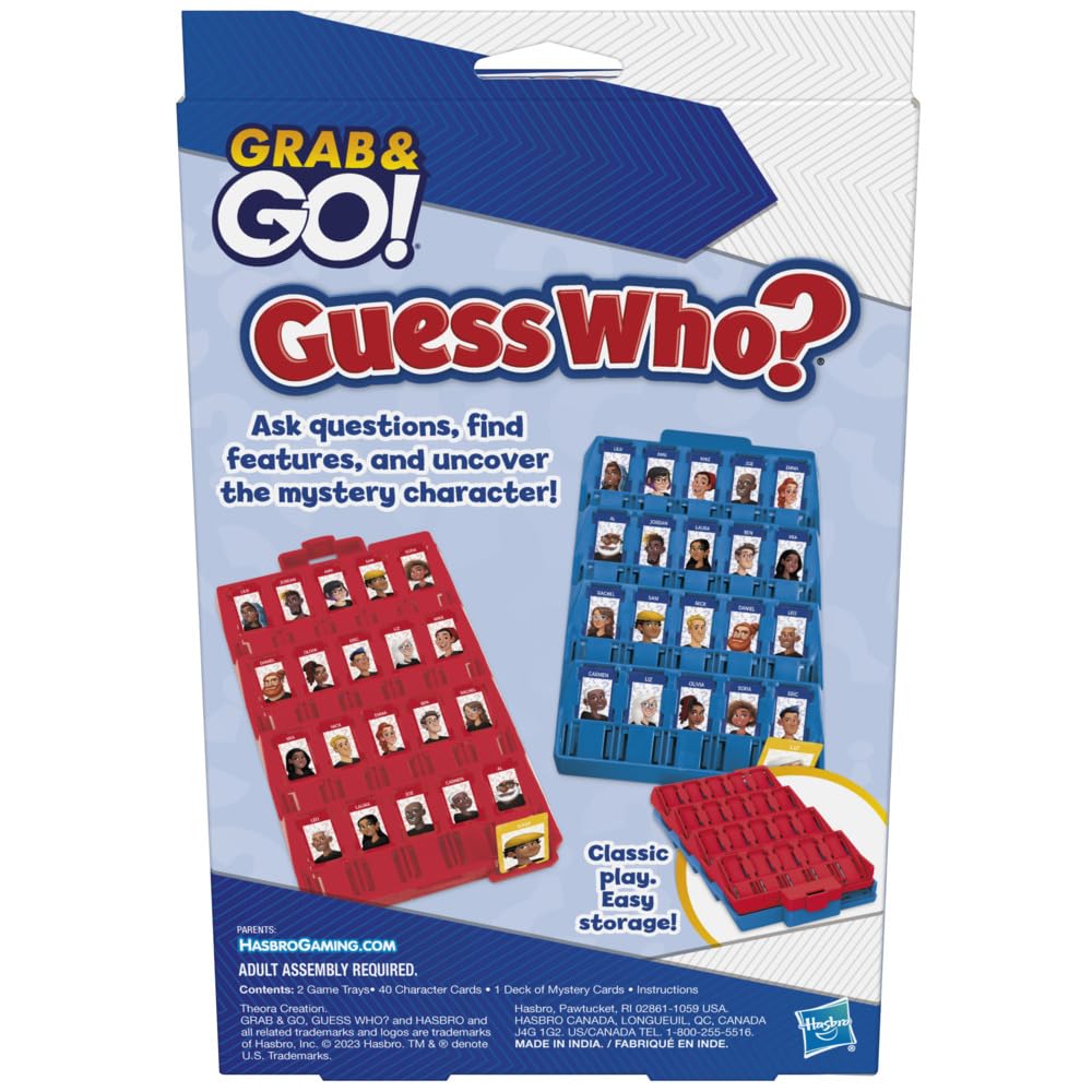 Hasbro Gaming Guess Who? Grab and Go 2-Player 6Y+ – Multicolor