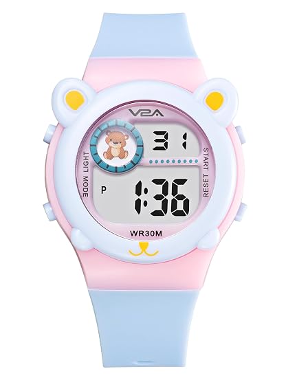 Spiky EVA26 Fun Digital Watch for Kids 3–14Y – Blue