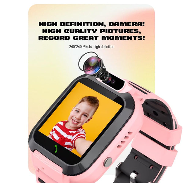 Spiky Basilisk Smartwatch with GPS Location, Camera, SOS Chat & Voice Calling - Pink