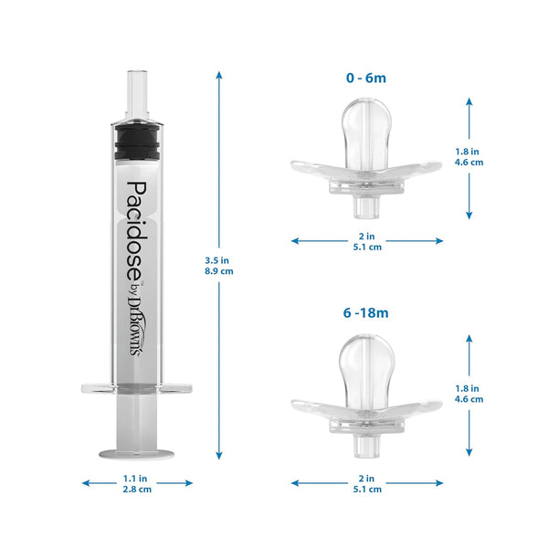 Dr. Brown's Pacidose Pacifier Medicine Dispenser 0-6M and 6-18M