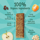 Organix Kids Marvellous Mandarin & Apple Oaty Bars – 3+ Years, 6 x 23g