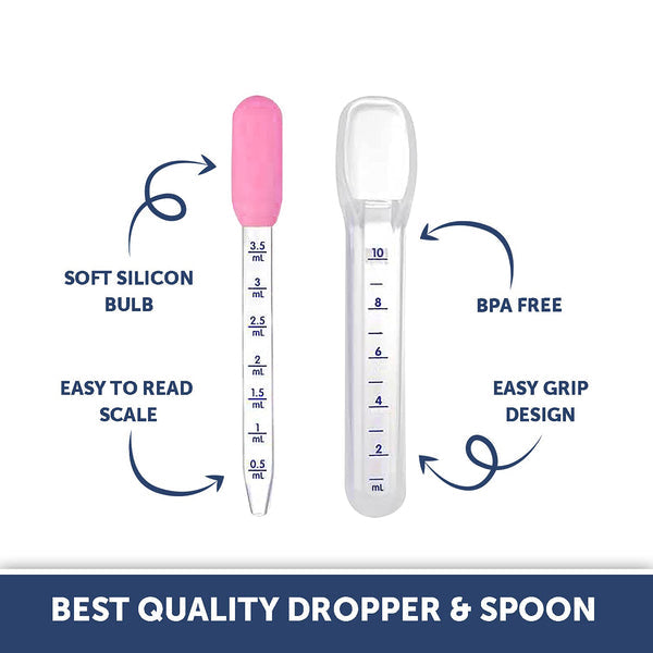 Hopop Medicine Spoon & Dropper - Pink