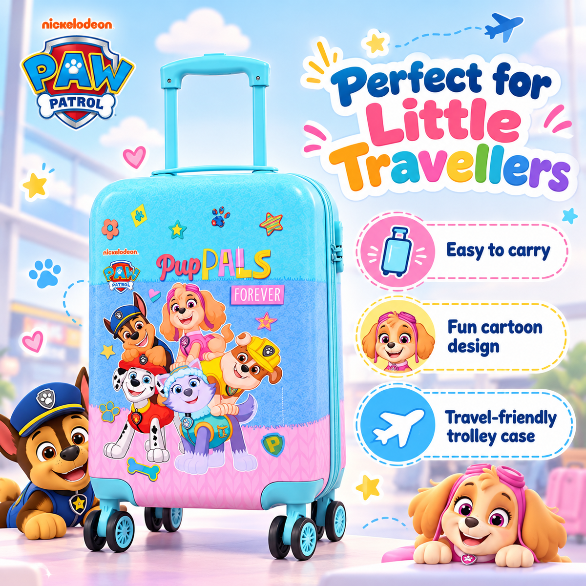 Striders Paw Patrol VIA102 Kids Strolly 18 Inch 46 cm Blue