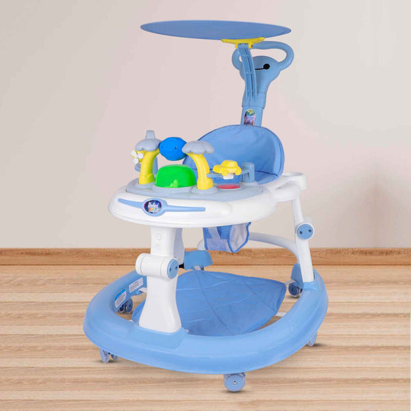 Steelbird Baby Walker With Sunshield - Blue