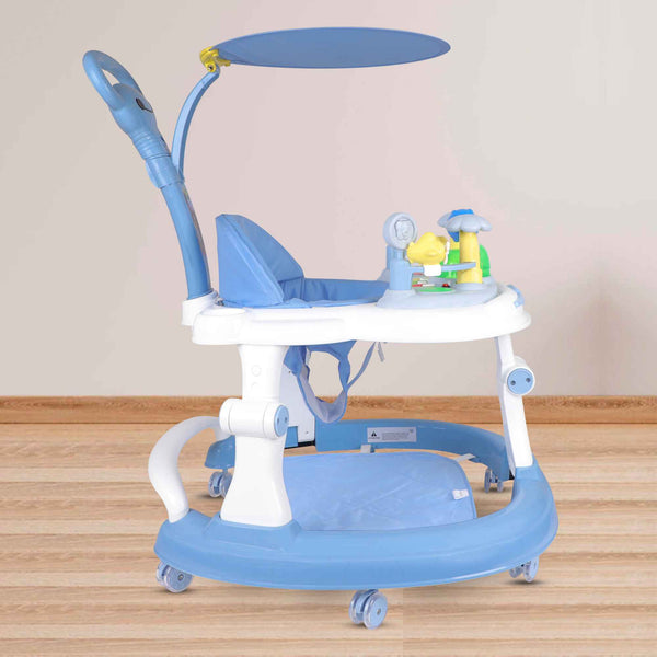 Steelbird Baby Walker With Sunshield - Blue