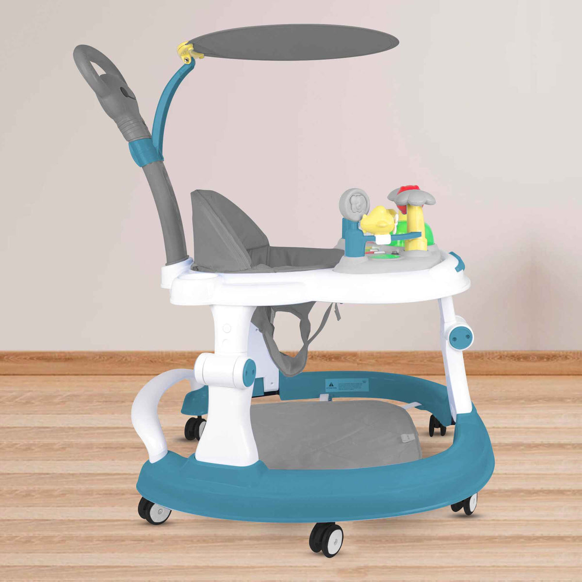 Steelbird Baby Walker With Sunshield - Teal