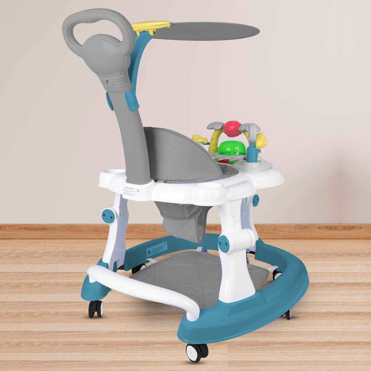 Steelbird Baby Walker With Sunshield - Teal
