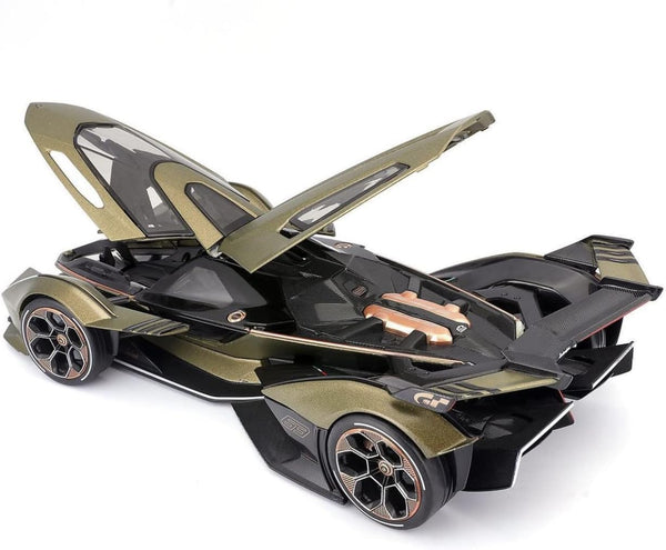 Lambo V12 Vision Gran Turismo Matt Green Metallic 1:18 Diecast Model Car