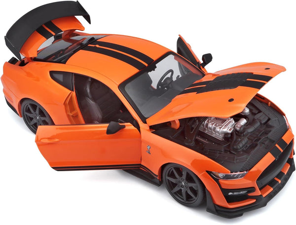 Maisto 2020 Ford Shelby Mustang GT500 Orange 1:18 Diecast Scale Model Collectible