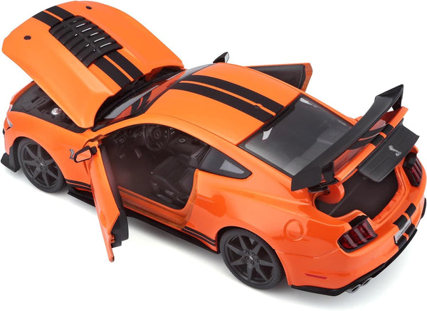 Maisto 2020 Ford Shelby Mustang GT500 Orange 1:18 Diecast Scale Model Collectible