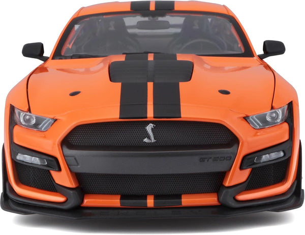 Maisto 2020 Ford Shelby Mustang GT500 Orange 1:18 Diecast Scale Model Collectible