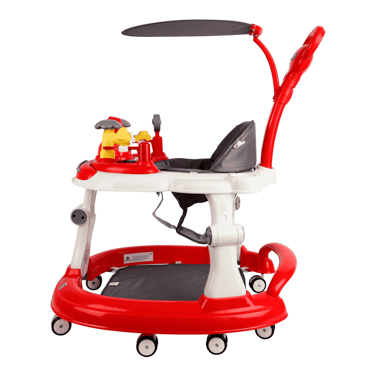 Steelbird Baby Walker With Sunshield - Red