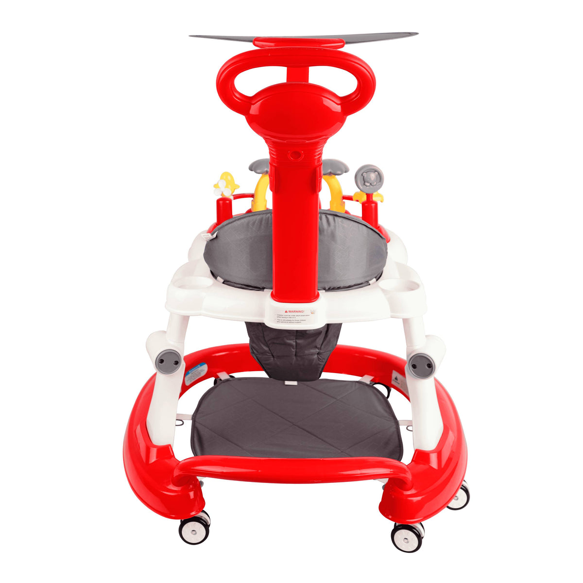 Steelbird Baby Walker With Sunshield - Red