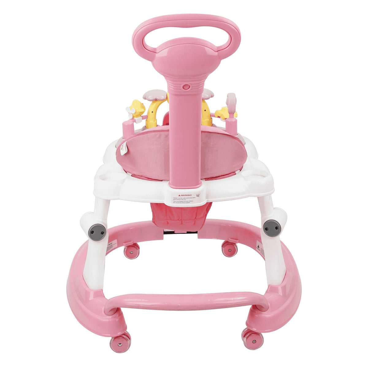 Steelbird Baby Walker With Parental Handle - Pink