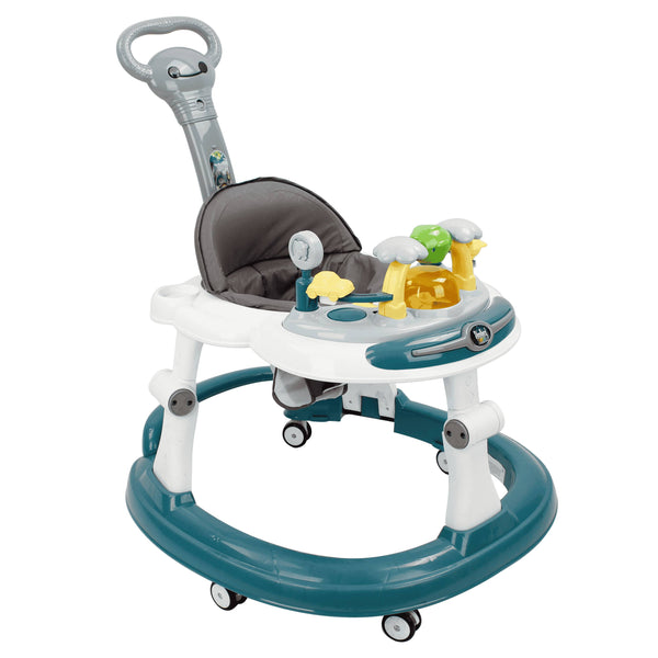 Steelbird Baby Walker With Parental Handle - Blue
